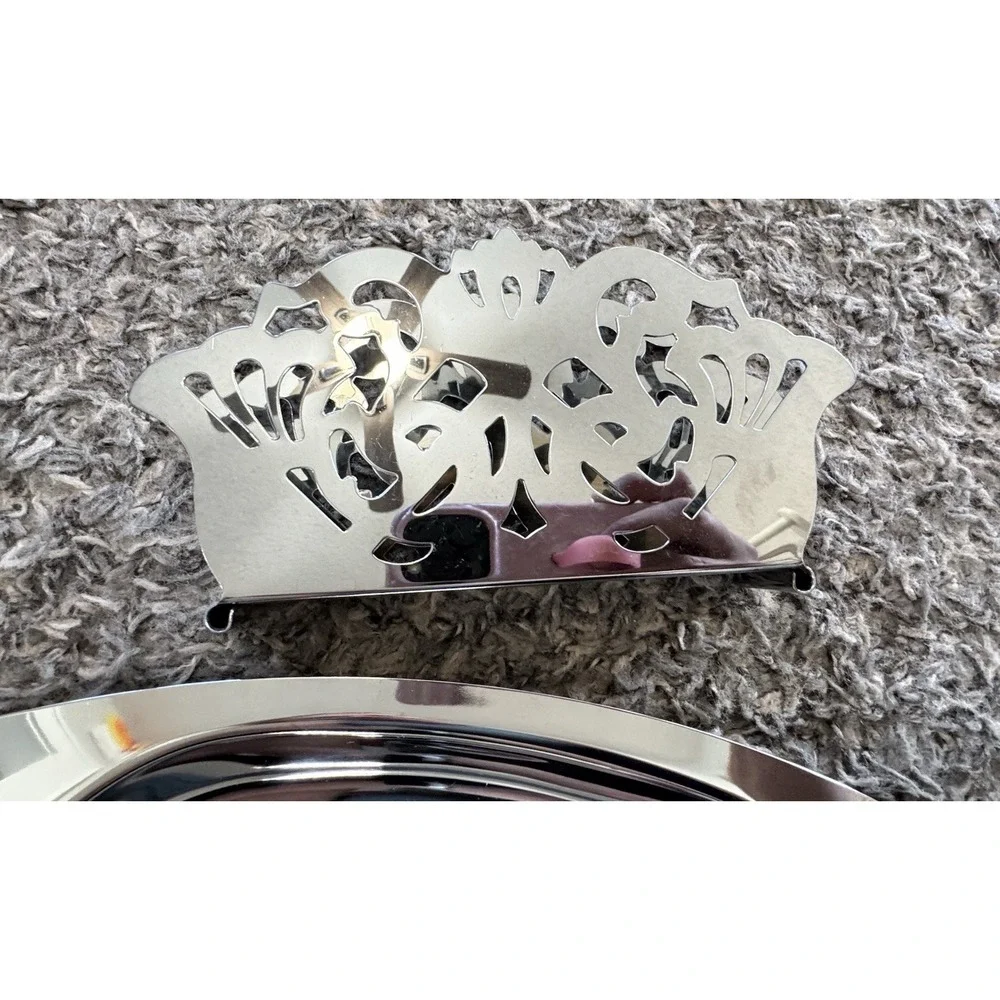 Vintage Kromex Tray USA, 12in L X‎ 7in W 1960s Shelton Ware Napkin Holder